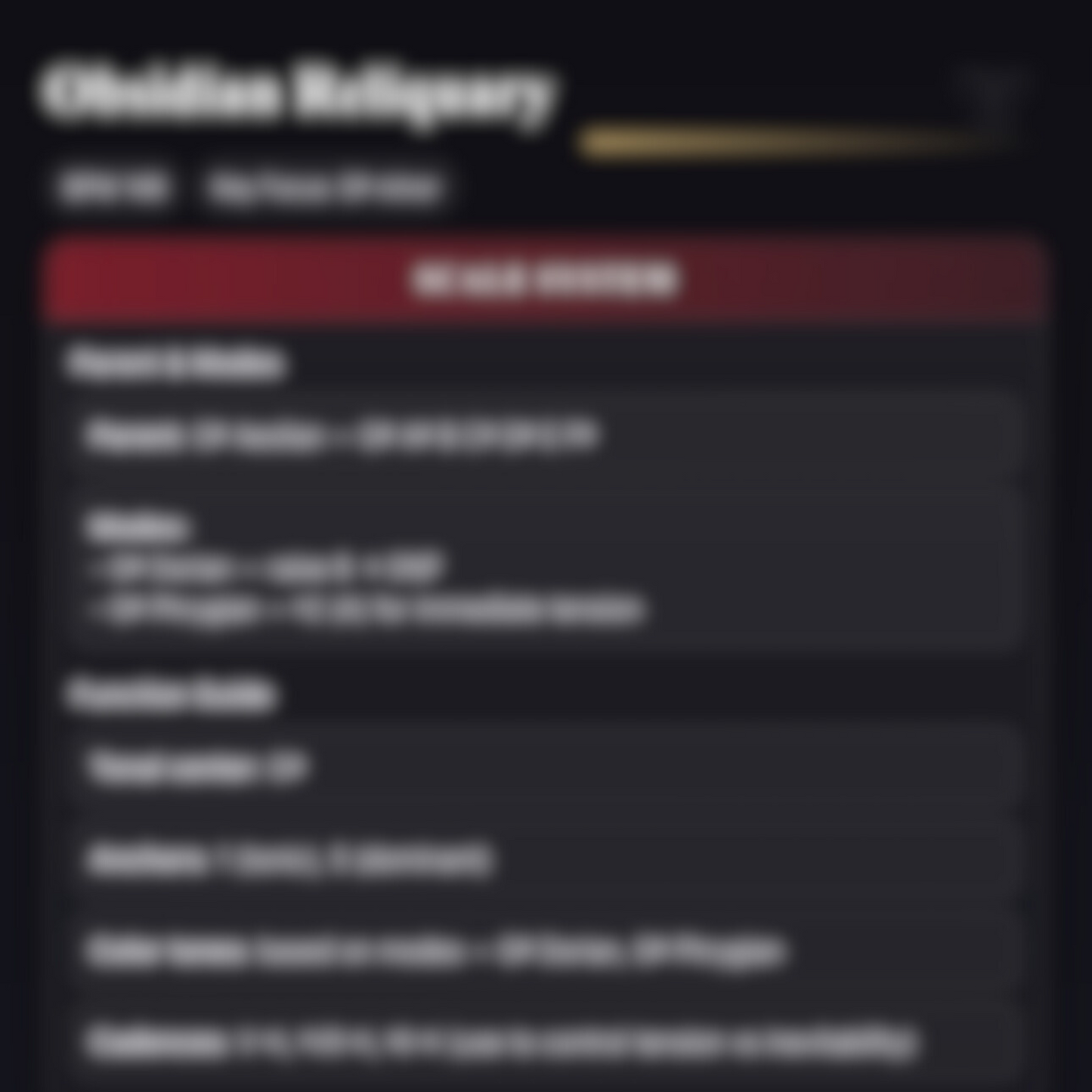 Obsidian Reliquary